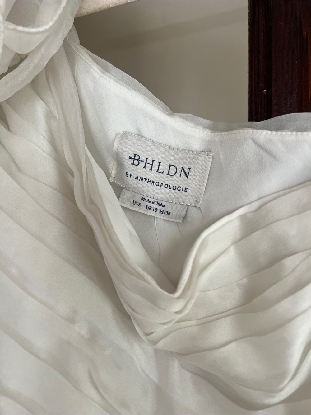 BHLDN by Anthropologie White One-Shoulder Ruffled Cocktail Dress - Picture 3 of 10
